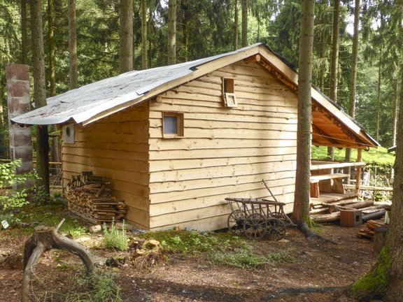 Holzhaus im Wald